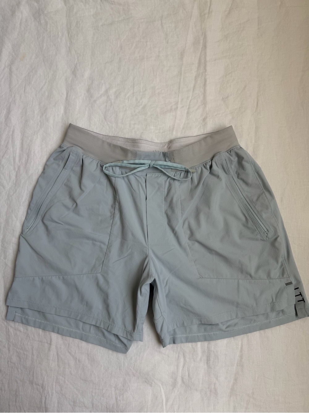 Lululemon Men's Light Blue Licensed To Train (LTT) Shorts 5”